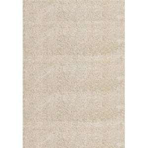  Concord Global Rugs Shaggy Collection Plain Ivory Round 6 