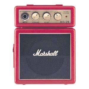   Marshall MS2 Mini Guitar Amplifier Half Stack Red Musical Instruments