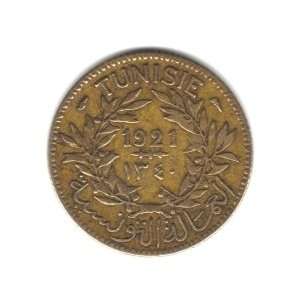  1921 Tunisia Franc Coin KM#247 
