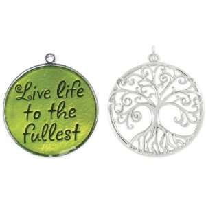   Meanings Accents 33mm 2/Pkg Tree Of Life  Green by WMU Arts, Crafts