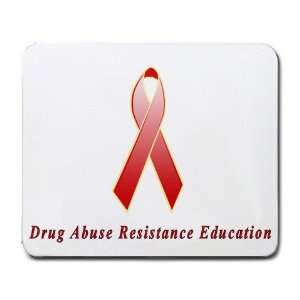  Drug Abuse Resistance Education Awareness Ribbon Mouse Pad 