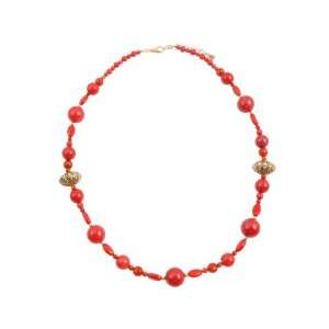  Bronzed By Barse Red Howlite Necklace Jewelry