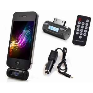 FM TRANSMITTER+Car Charger iPhone 4 3GS 3G iPod TOUCH  with Remote 