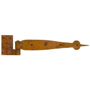  Spear Point Iron Strap Hinge with Pintle   Medium   Rust 