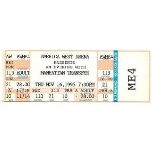   16th 1995 MANHATTAN TRANSFER Full Concert Ticket 
