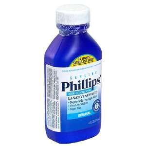 Phillips Milk of Magnesia Laxative/Antacid, Liquid, Original, 4 fl oz 