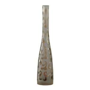  Small Frost And Amber Brocade Vase 02137