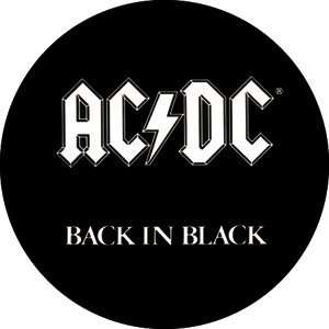  AC/DC Back in Black Button B 0527 Toys & Games