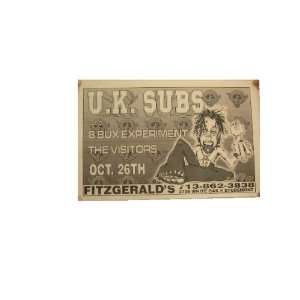  UK Subs Poster handbilll 