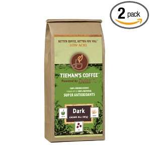 Tiemans Fusion Coffees, Dark Fusion (Ground), 10 Ounce Bags (Pack of 