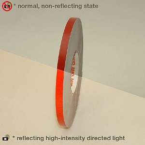   Reflective Striping Tape, 1/4 Inch x 50 Foot, Red