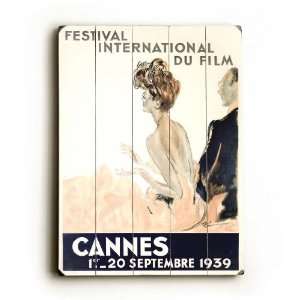   wood sign 1939 Cannes Film Festival 25x34 planked
