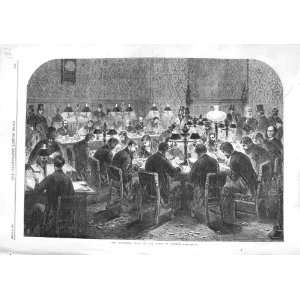  1867 INTERIOR REPORTERS ROOM HOUSE COMMONS LONDON