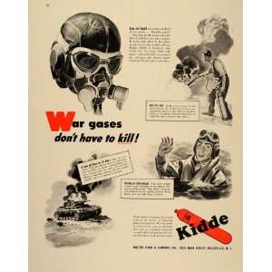  1943 Ad WWII Kiddie Gas Mask Mae West Life Vest Jacket 