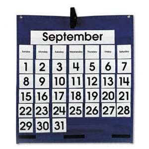   43 Pocket Chart with Day/Week Cards, Blue, 25 x 28 1/2 Electronics