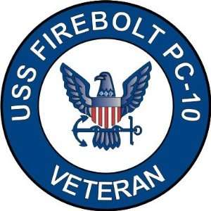  US Navy USS Firebolt PC 10 Ship Veteran Decal Sticker 3.8 