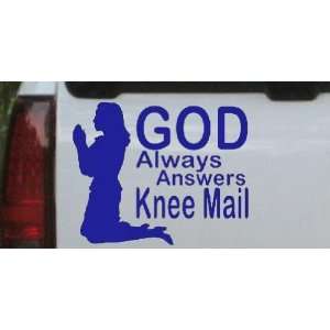 Blue 26in X 21.2in    God Always Answers Knee Mail Woman Christian Car 
