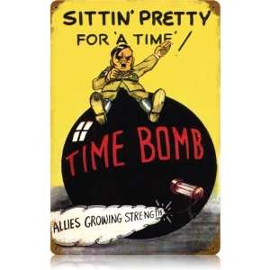  Time Bomb Allied Military Vintage Metal Sign   Victory 