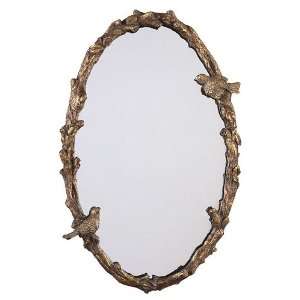   34ö antiqued gold leaf with a gray glaze Mirror 13575