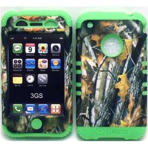  Camo 2 Oak Tree on Lime Silicone for Apple iPhone 3G 3GS 