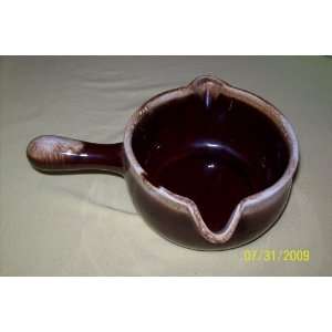    McCoy Pottery Brown Drip Gravy Server Bowl   1428 