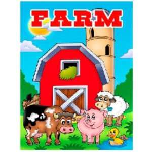  Farm Animal Themed Coloring Fun. 10 ½ X 8, 160 Pages 