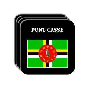  Dominica   PONT CASSE Set of 4 Mini Mousepad Coasters 