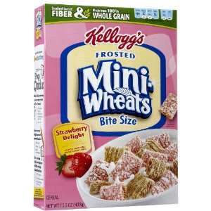 Kelloggs Frosted Mini Wheats Strawberry Delight Bite Size Cereal 15.5 