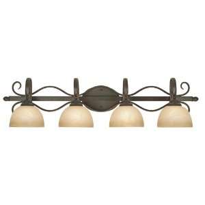 Golden Lighting 1567 BA4 PC Riverton Four Light Vanity, Peppercorn 