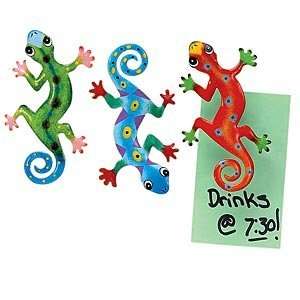 Potpourri Gecko Magnets Set