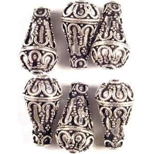  Sterling Pear Beads with Granulation and Wirework (Price 