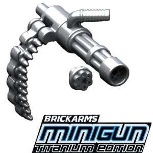 BrickArms 2.5 Scale LOOSE Weapon Minigun Titanium with 