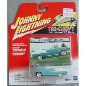  Johnny Lightning Tri Chevy 1955 Chevy Bel Air BLUE 