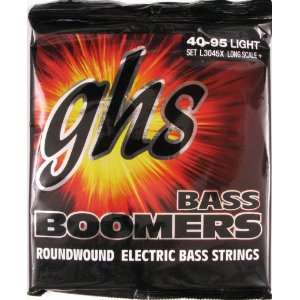 GHS Electric Bass 4 String Boomers Roundwound 34   36 Scales, .040 