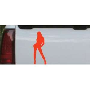 Sexy Girl Silhouettes Car Window Wall Laptop Decal Sticker    Red 46in 