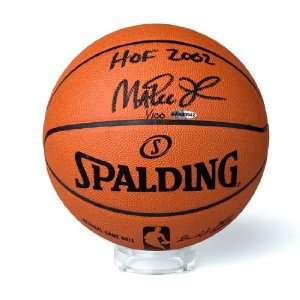  Magic Johnson Autographed Basketball Inscribed HOF 2002 