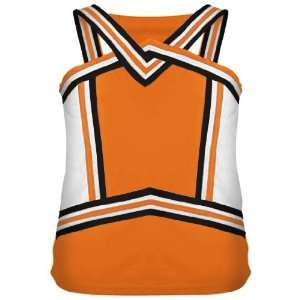   Charisma Cheerleaders Uniform Shells 84 ORANGE/WHITE/BLACK GIRLS 2XS