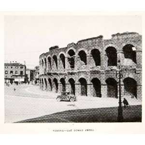  1928 Print Verona Italy Roman Arena Ruins Gladiator 