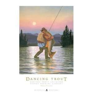  Monte Dolack   Dancing Trout Signed Open Edition