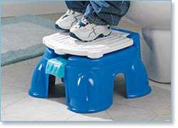   lid down to use as a step stool for adult sized toilets. View larger