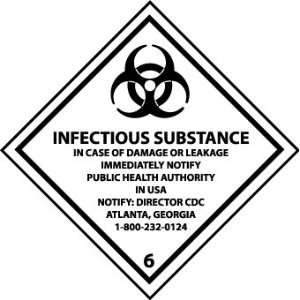  PLACARDS INFECTIOUS SUBSTANCE