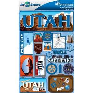  Reminisce Jet Setters 2 3 Dimensional Sticker, Utah Arts 