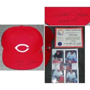  Pete Rose Signed Reds L.E. of 14 Hat w/HOF?? Sports 