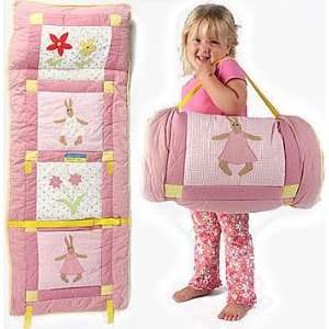  Bunnies and Flowers   Girls Sleeping / Slumber Bag   Pink 