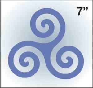 Stencil 7 Celtic Triskele Knot Irish Spiral Life Art  