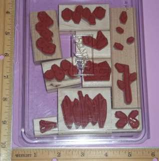 TWO STEP SPRING GARDEN ~ STAMPIN UP RUBBER STAMP SET OF 9 low 