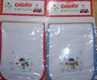   Cutie Pie Embroidery Christmas Burp Cloth, Baby Shower, Diaper Cake