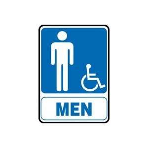  MEN (W/MAN AND HANDICAP GRAPHIC) Sign   10 x 7 Adhesive 