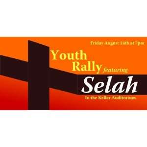  3x6 Vinyl Banner   Youth Group Rally With Guest 