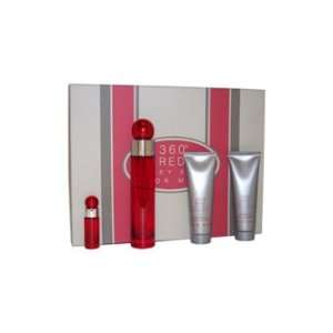  360 Red by Perry Ellis for Men   4 Pc Gift Set 3.4oz edt 
